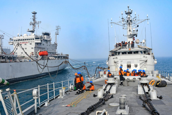 Sea Training of 106 Integrated Officer Trainees Course (IOTC) Onboard First Training Squadron (1TS)