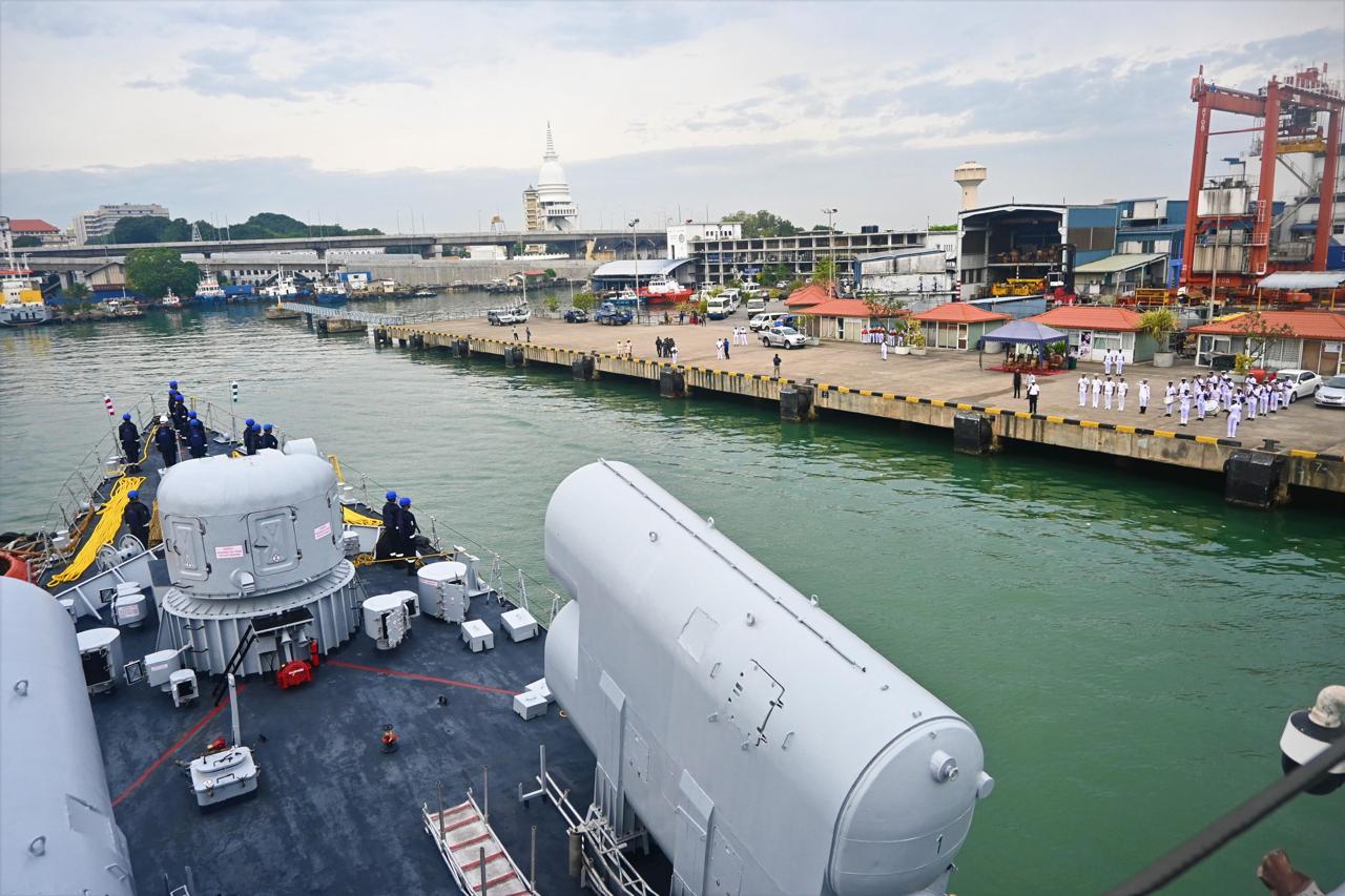 INDIAN NAVAL SHIP KUTHAR ARRIVES AT COLOMBO, SRILANKA