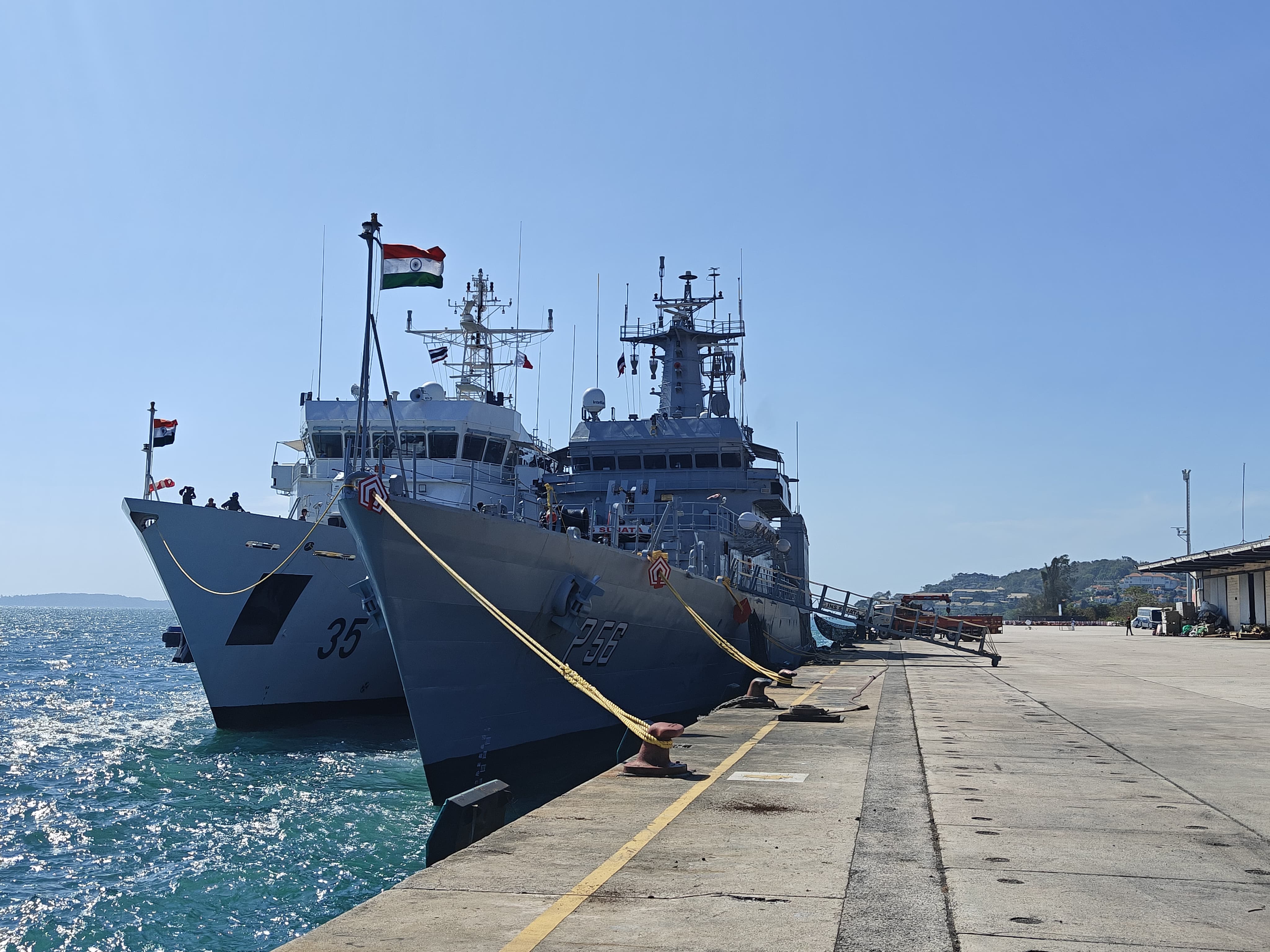 INDIAN NAVY'S FIRST TRAINING SQUADRON REACHES PHUKET DEEP SEA PORT, THAILAND