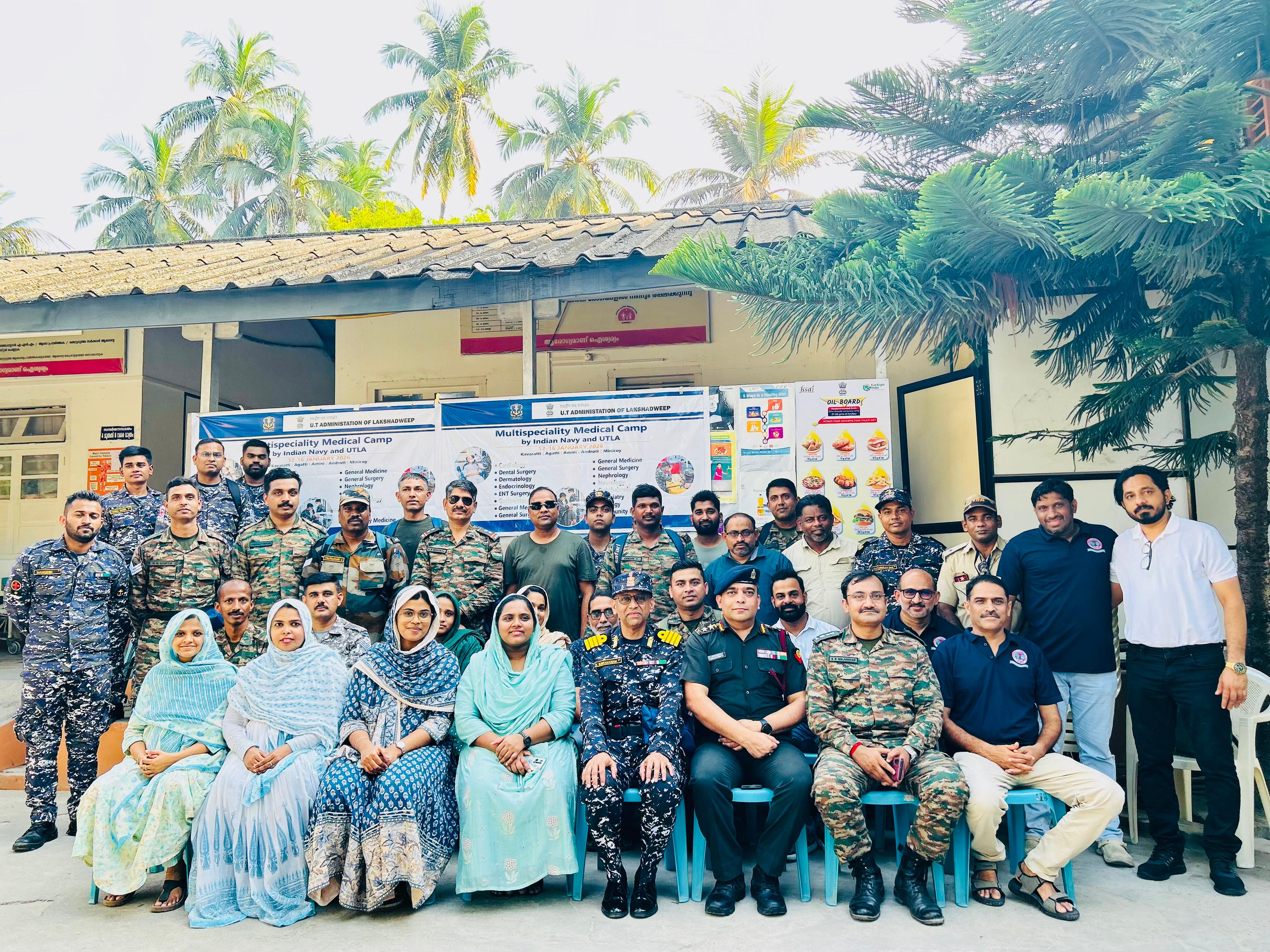 INDIAN NAVY CONCLUDES JOINT SERVICES MULTI-SPECIALITY MEDICAL CAMP AT THE LAKSHADWEEP ISLANDS