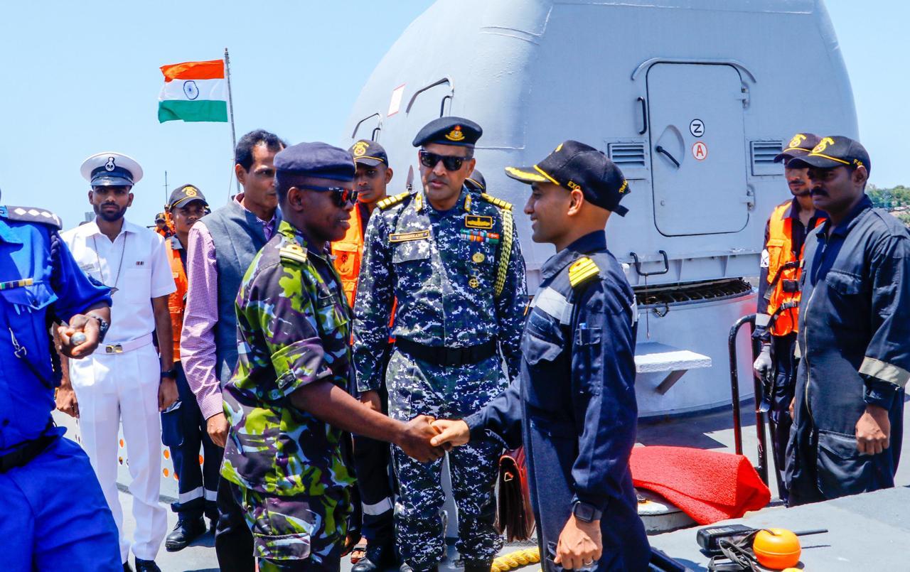 INDIAN NAVAL SHIP TALWAR ARRIVES IN MOMBASA, KENYA