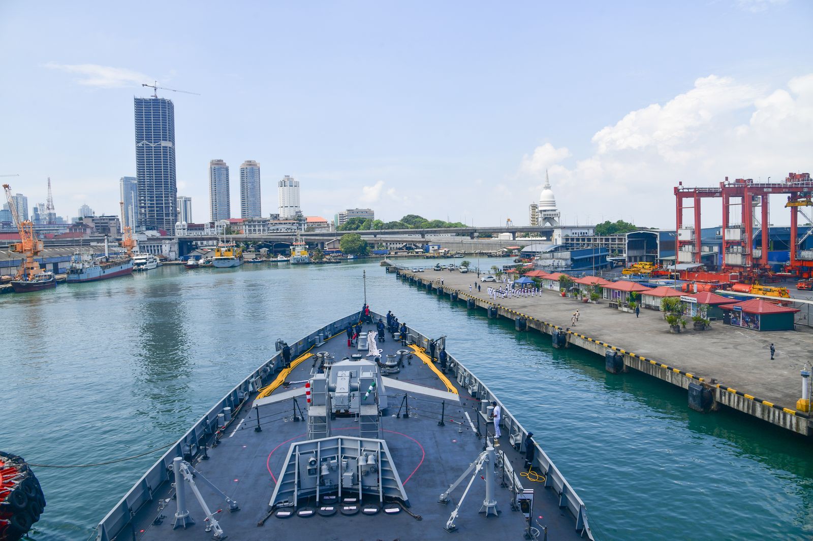 INDIAN NAVAL SHIP SAHYADRI AT COLOMBO, SRILANKA