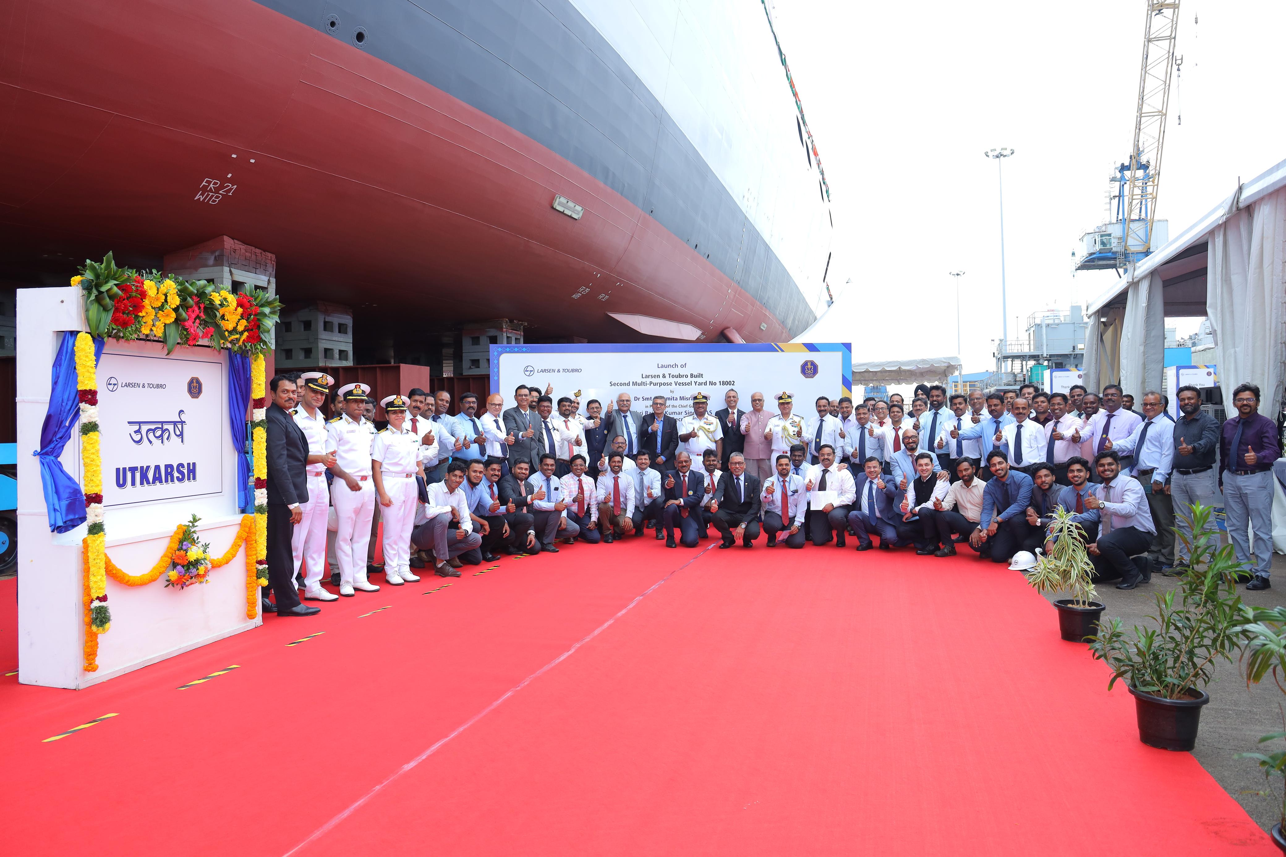 Launch of ‘Utkarsh’, Second Multi Purpose Vessel 