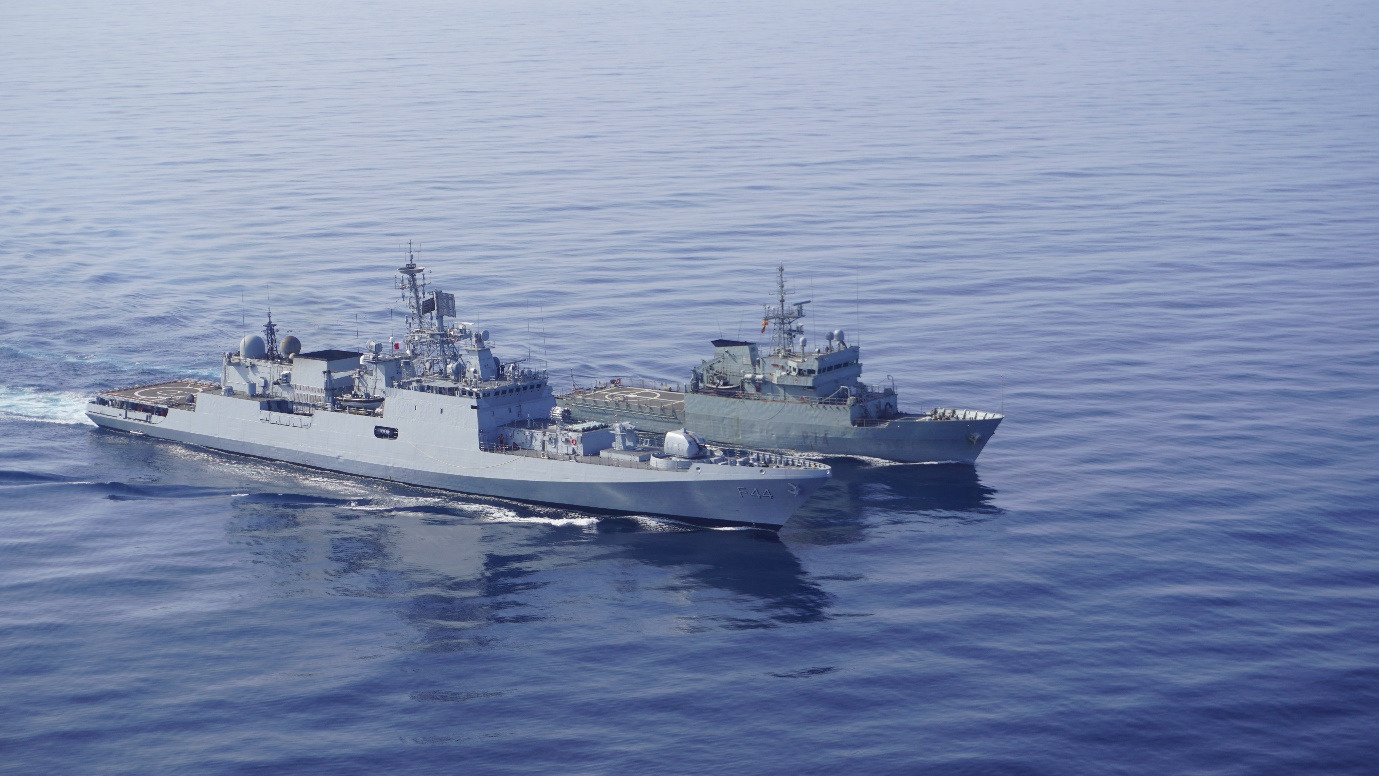 Indian Naval Ship Tabar Conducts Maritime Partnership Exercise with Spanish Navy Ship Atalaya