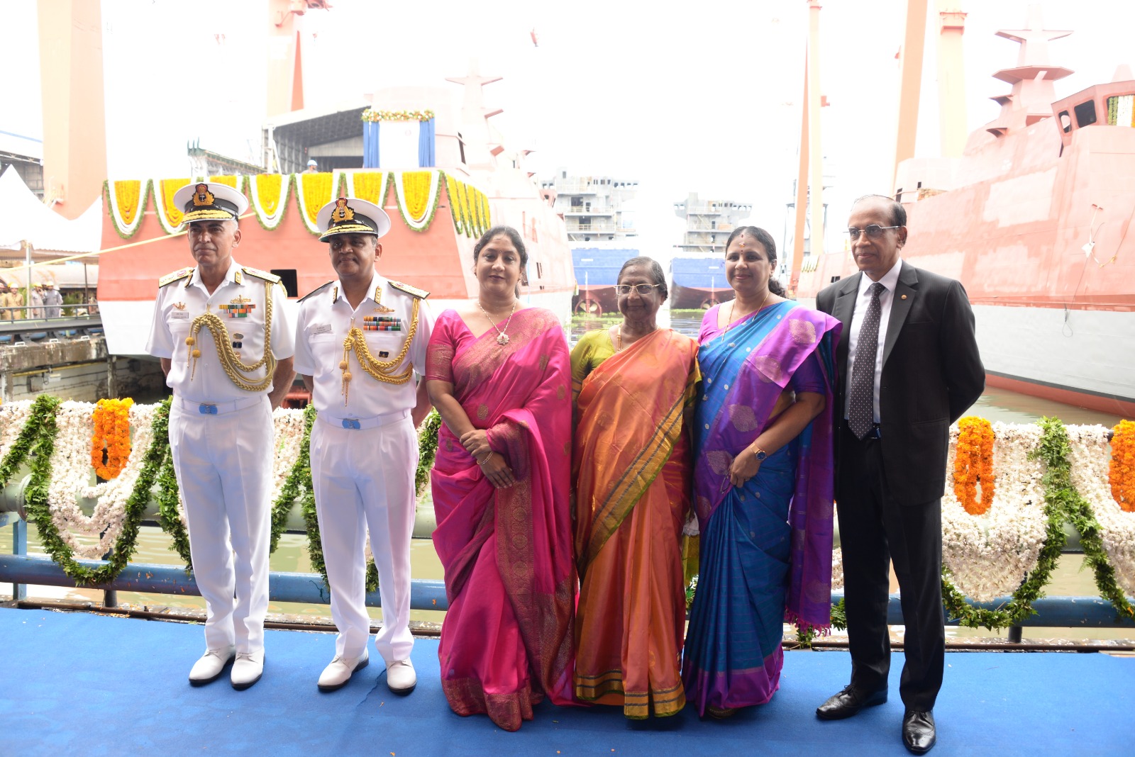 Simultaneous Launch of ‘Malpe and Mulki’, Fourth and Fifth Ships of ASW SWC (CSL) Project