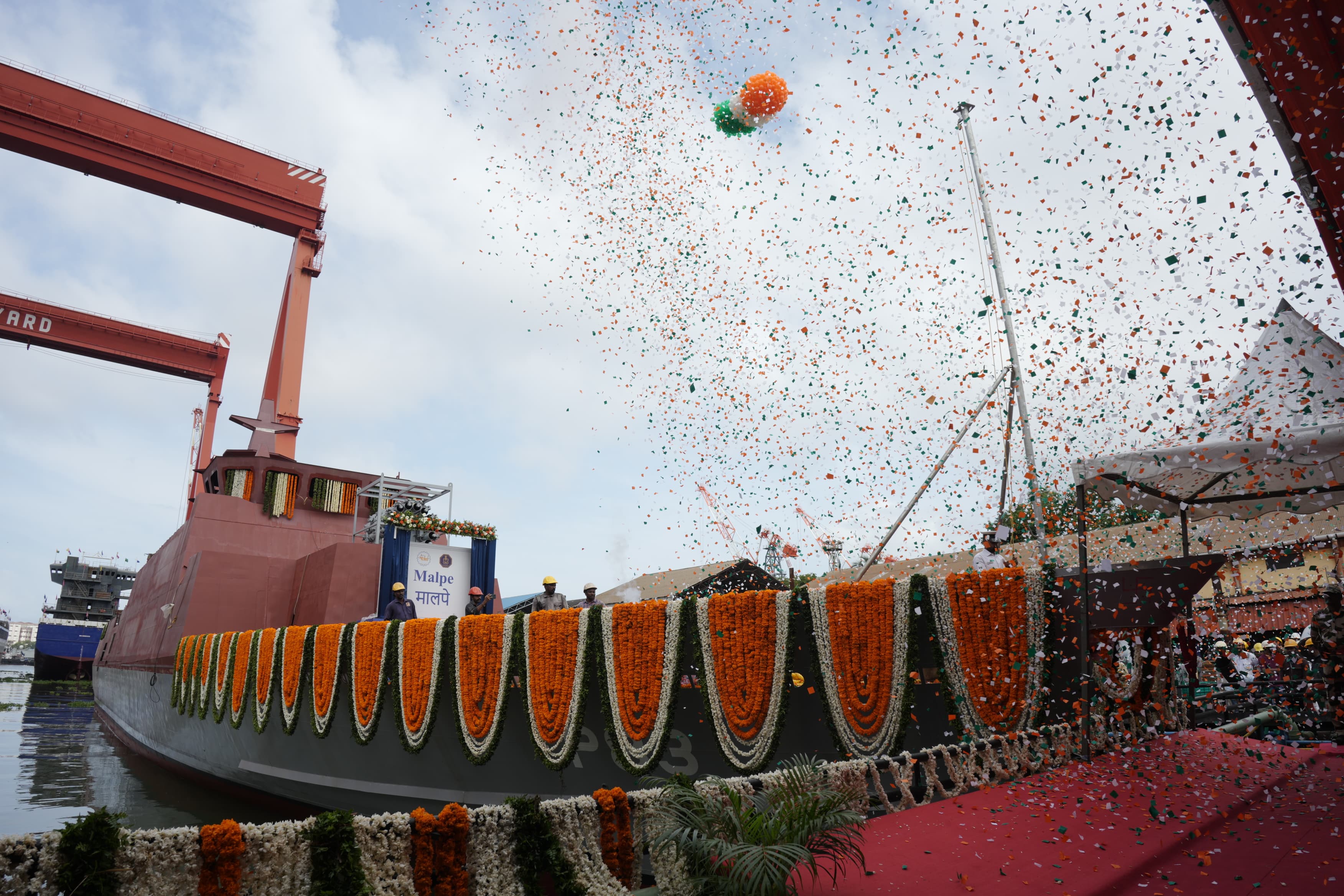 Simultaneous Launch of ‘Malpe and Mulki’, Fourth and Fifth Ships of ASW SWC (CSL) Project