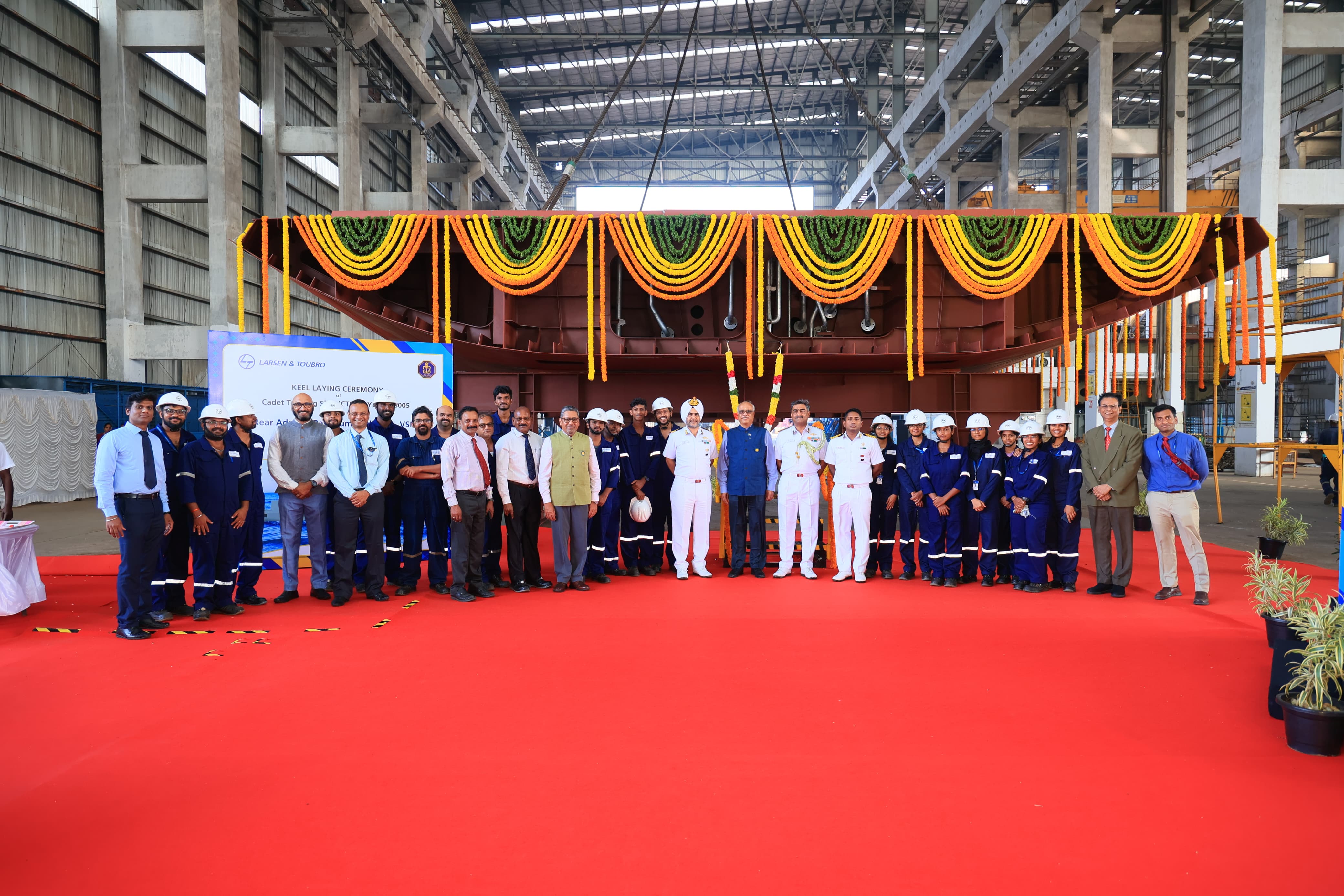 Keel Laying of Third Cadet Training Ship (Yard 18005)