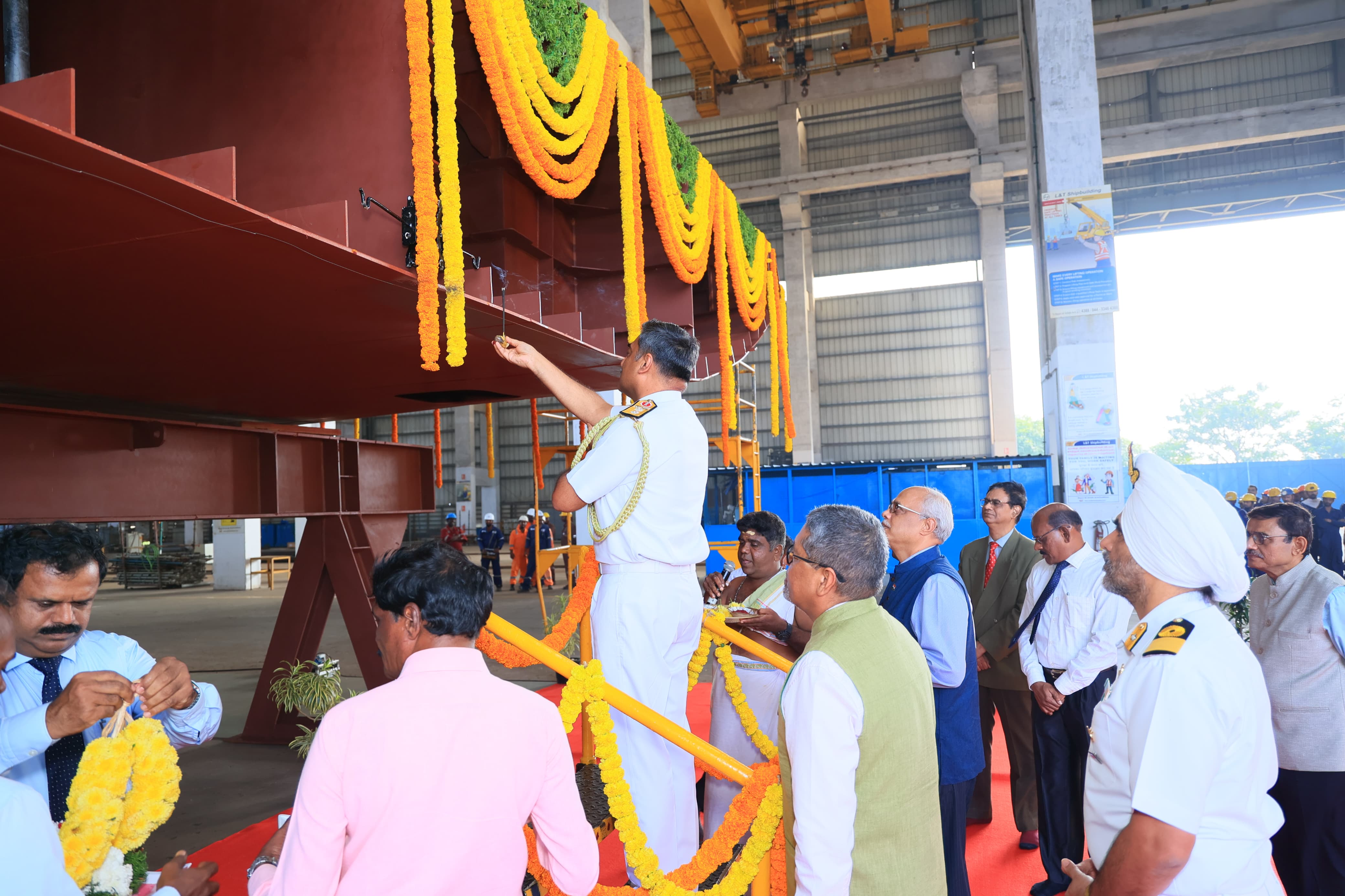 Keel Laying of Third Cadet Training Ship (Yard 18005)