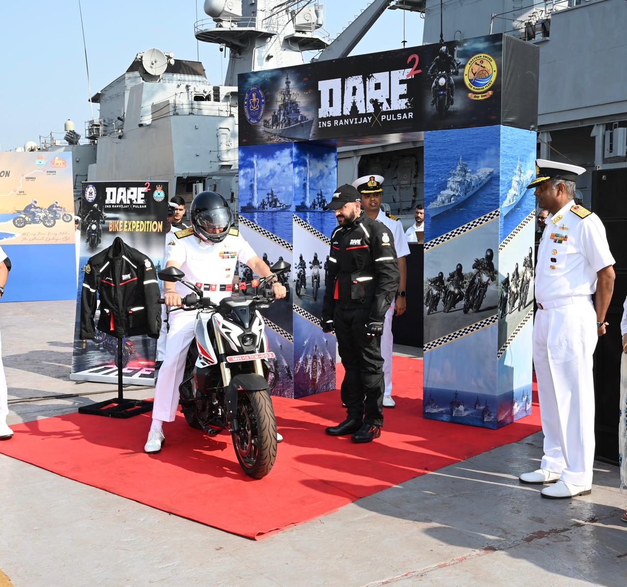 Eastern Naval Command Flags off ‘Dare Square’ Motorcycle Expedition