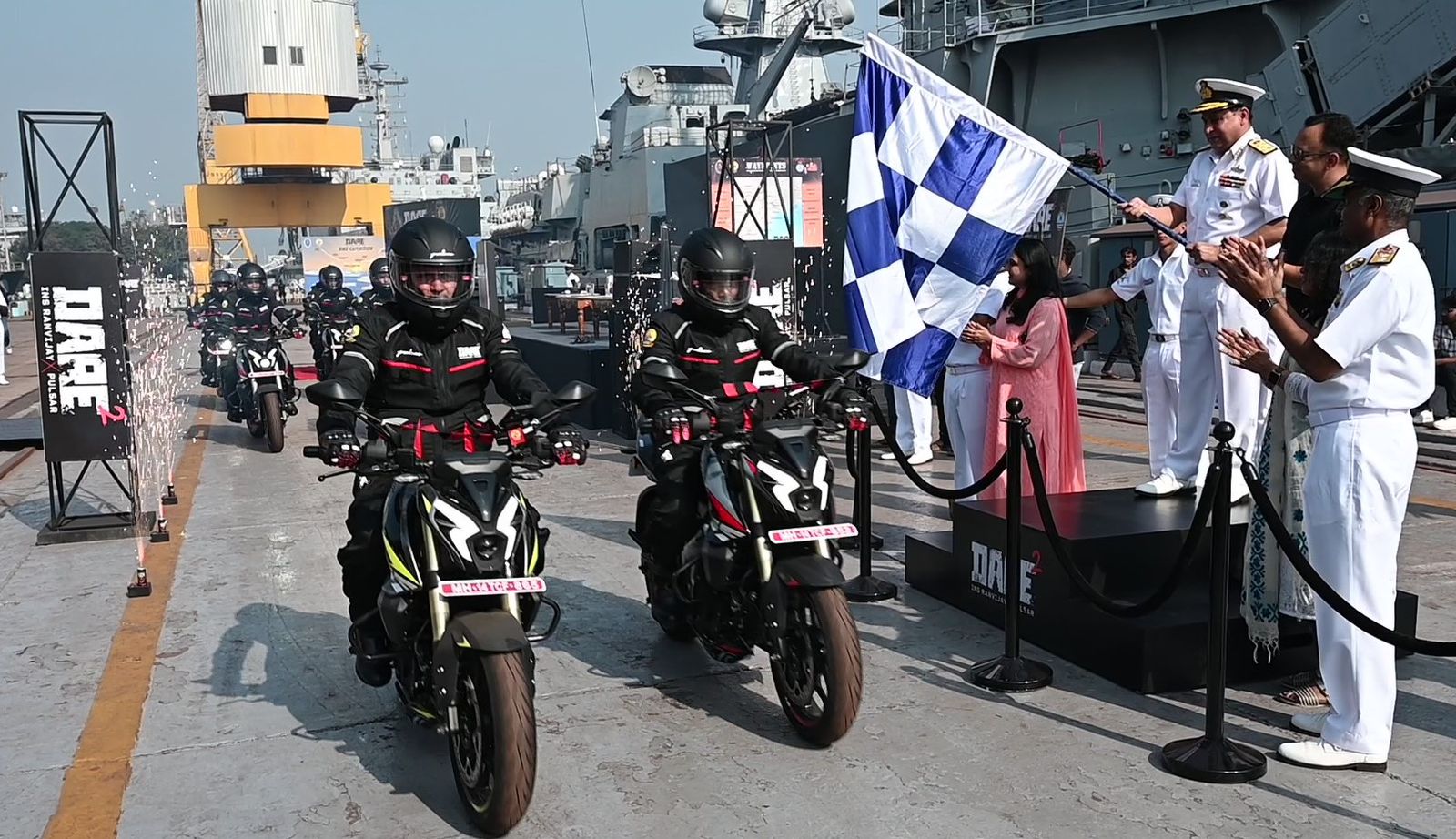 Eastern Naval Command Flags off ‘Dare Square’ Motorcycle Expedition