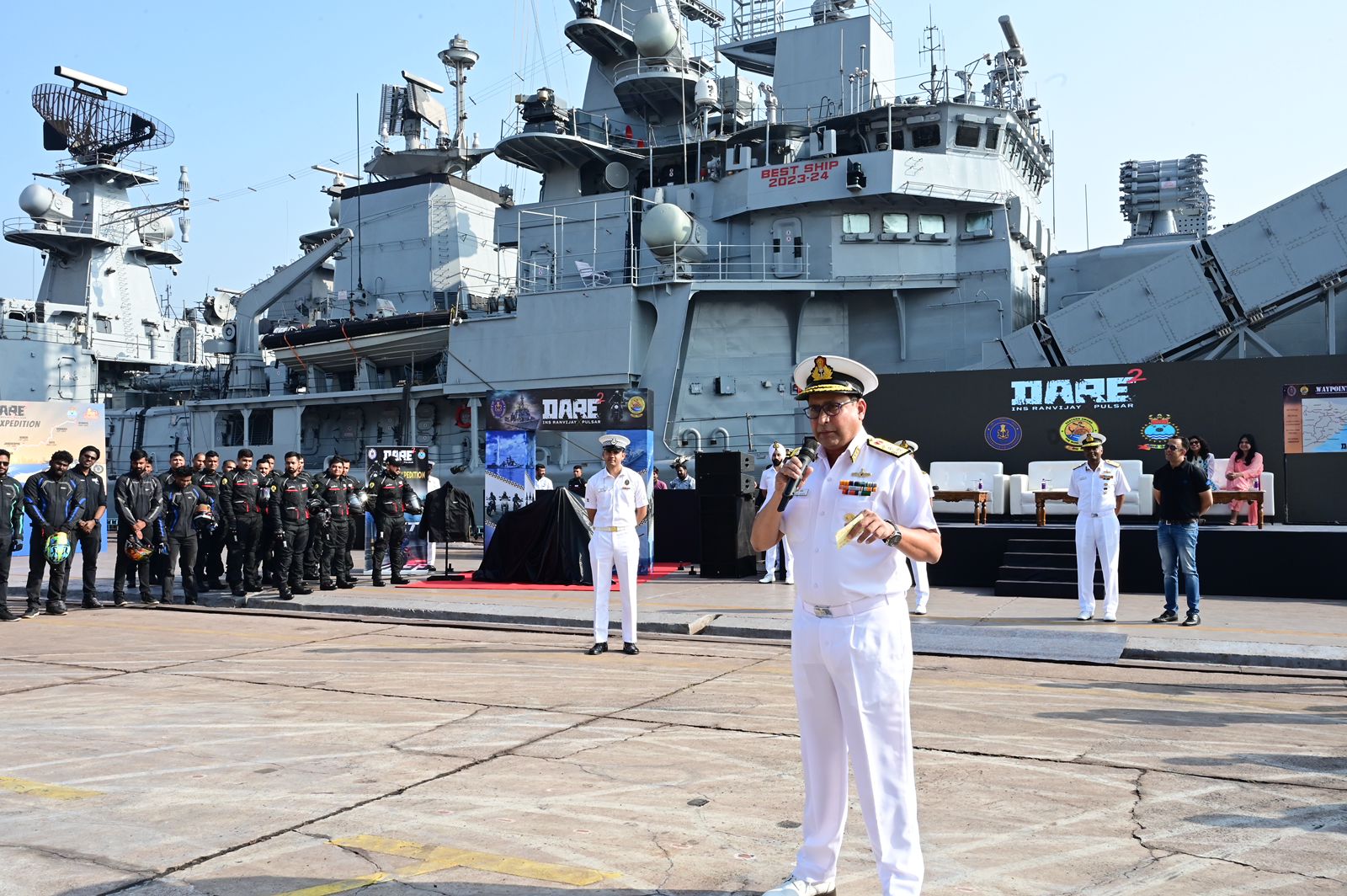 Eastern Naval Command Flags off ‘Dare Square’ Motorcycle Expedition