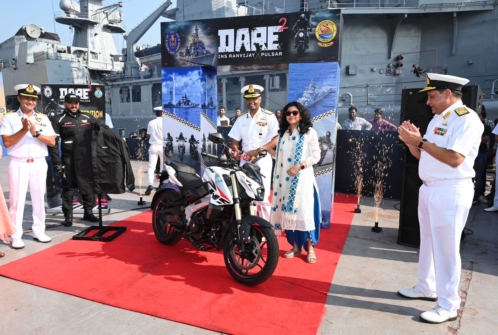Eastern Naval Command Flags off ‘Dare Square’ Motorcycle Expedition