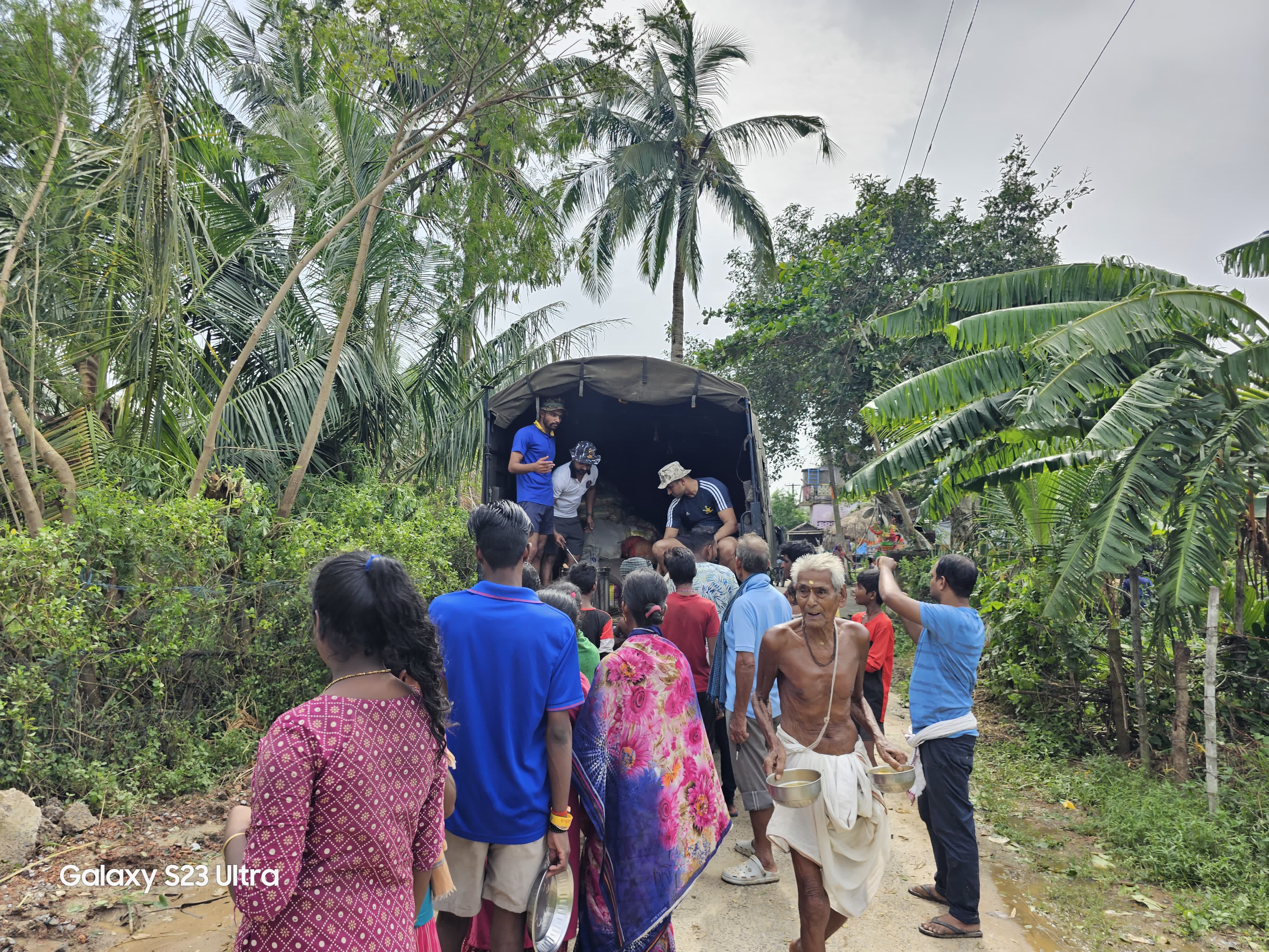 Indian Navy Mobilises Relief Efforts for Cyclone Dana Affected Villages in Odisha