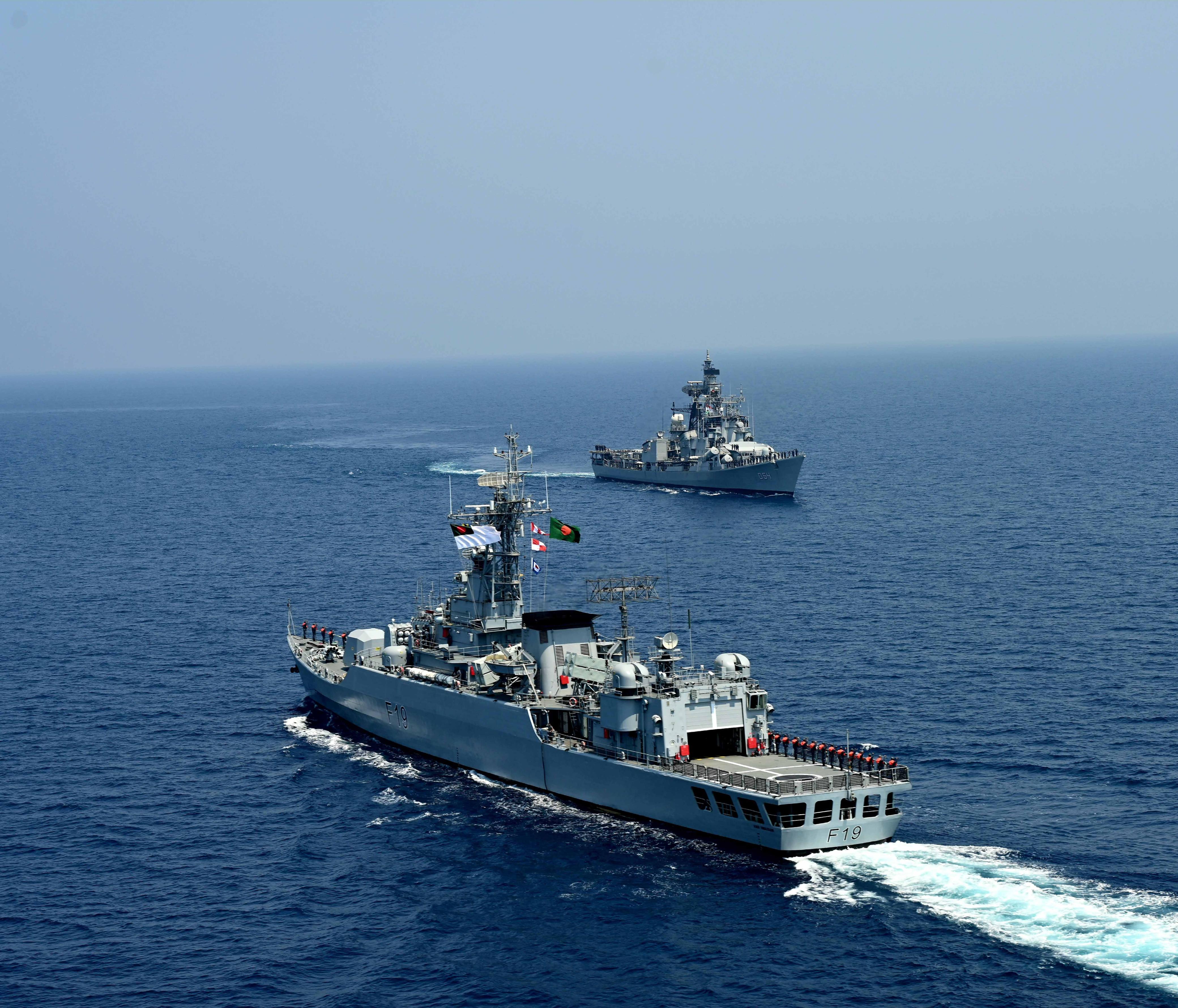 INS RANVIR PARTICIPATES IN EXERCISE BONGOSAGAR 25 AND INDIAN NAVY - BANGLADESH NAVY CORPAT