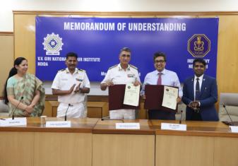 Signing of Memorandum of Understanding (MoU), Indian Navy and VV Giri National Labour Institution (VVGNLI)