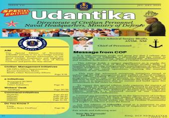 VICE ADMIRAL SANJAY BHALLA, CHIEF OF PERSONNEL, RELEASED THE LATEST EDITION OF 𝑼𝒅𝒂𝒏𝒕𝒊𝒌𝒂