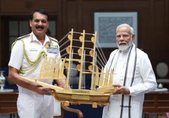Admiral Dinesh K Tripathi, CNS Called on The Hon'ble Prime Minister on 18 Jun 2024.