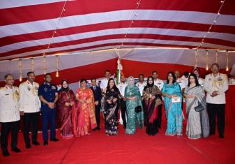 Admiral Dinesh K Tripathi CNS Hosted a Deck Reception Onboard INS Ranvir