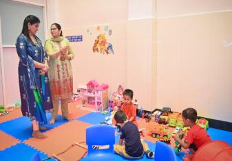 President NWWA, Visited The Early Intervention Centre (EIC) CHETNA at INHS Asvini