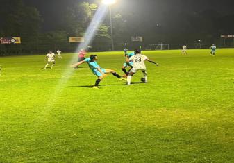 Indian Navy Football Team Lifted The Winners Trophy in The Inter Services Football Championship Held at Barca Academy Ground at Gurugram on 27 June 2024.