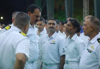 CNS, ADMIRAL DINESH K TRIPATHI INTERACTED WITH THE PERSONNEL OF EASTERN NAVAL COMMAND ENC