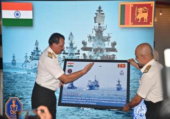 ADMIRAL DINESH K TRIPATHI, CNS HOSTED A DECK RECEPTION ON BOARD INS SATPURA 