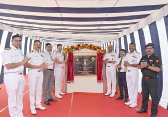 VICE ADMIRAL SAMEER SAXENA LAYS FOUNDATION STONE FOR SAILORS’ IN-LIVING BUILDING AT HQENC