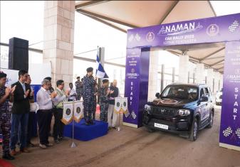 ‘NAMAN’ CAR RALLY CELEBRATES COMMISSIONING OF 100TH INDIGENOUS WARSHIP