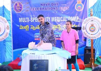 INHS KALYANI CONDUCTS NAVY DAY MEDICAL CAMP AT BHEEMUNIPATNAM