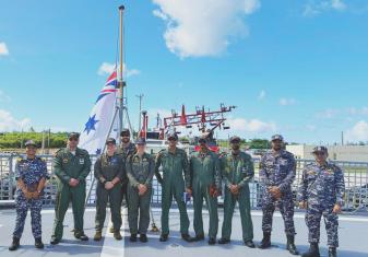 INS SAHYADRI ENGAGED IN JOINT INTERACTION WITH THE PARTICIPATING NAVIES - MALABAR 2025 
