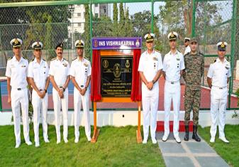 पूर्वी नौसेना कमान के फ्लैग ऑफिसर कमांडिंग इन चीफ का 16 दिसंबर 2025 को भा.नौ.पो. विश्वकर्मा दौरा