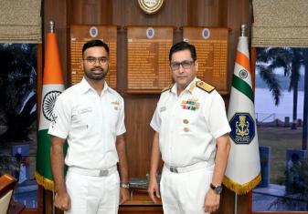 FOCINC, SNC PRESENTED THE MASHAAL BADGE TO THE WINNER OF THE INDIAN NAVY ESSAY COMPETITION FOR SAILORS 2025