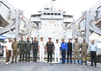 INS GHARIAL MADE PORT CALL AT COLOMBO SRI LANKA TO AID SRI LANKA’S CYCLONE DITWAH RECONSTRUCTION EFFORTS.