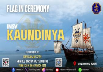 FLAG IN CEREMONY OF INSV KAUNDINYA