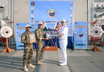 TIMOR LESTE DEFENCE FORCE JOIN THE HARBOUR TRAINING PHASE OF IOS SAGAR 2026 AT SOUTHERN NAVAL COMMAND, KOCHI.