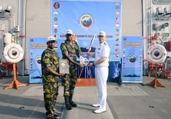 KENYA DEFENCE FORCES JOIN THE HARBOUR TRAINING PHASE OF IOS SAGAR 2026 AT SOUTHERN NAVAL COMMAND, KOCHI.