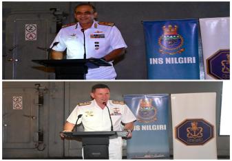 FLAG OFFICER COMMANDING-IN-CHIEF, ENC HOSTS RECEPTION AT INS NILGIRI DURING EXERCISE KAKADU