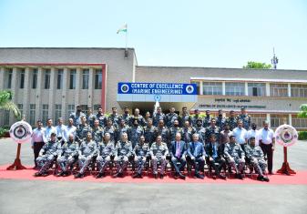 REAR ADMIRAL VIKAS CHAWLA REVIEWS INS SHIVAJI, FELICITATES MAIDEN MARINE PROPULSION COURSE GRADUATES