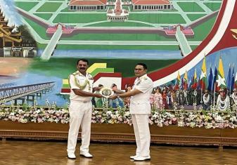 CNS, HELD DISCUSSIONS WITH ADMIRAL HTEIN WIN, COMMANDER-IN-CHIEF OF MYANMAR NAVY AT NAY PYI TAW