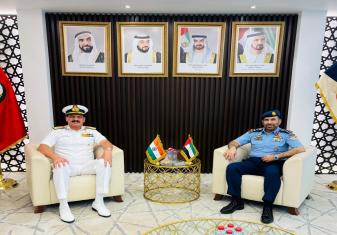 Admiral Dinesh K Tripathi CNS, during his visit to National Defence College