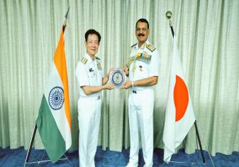 ADMIRAL DINESH K TRIPATHI, CNS PROGRESSED DISCUSSIONS WITH ADMIRAL SAITO AKIRA, CHIEF OF STAFF, JMSDF ON 30 JULY 2025