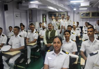  INDIAN NAVY'S FIRST TRAINING SQUADRON ARRIVES AT CHANGI NAVAL BASE, SINGAPORE