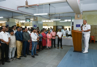 Vadm Sanjay Bhalla, Chief of Personnel, Naval HQ, Visited Mumbai