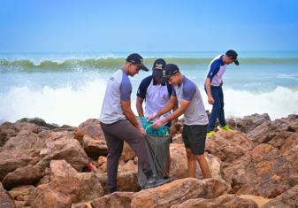 As a Precursor to The World Environment Day Activities of Eastern Naval Command, A Beach Clean Up Drive was Undertaken at Yarada Beach Visakhapatnam on 01 June 2024