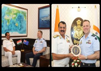Air Marshal Stephen Chappell, Chief of Australian Air Force interacted with Admiral Dinesh K Tripathi, CNS Indian Navy on 11 September 2024 at New Delhi