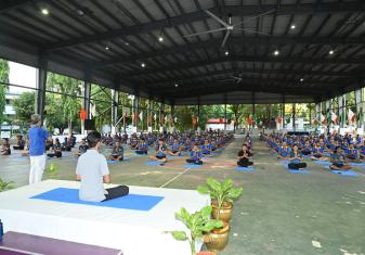 Yoga Workshop at INS Chilka