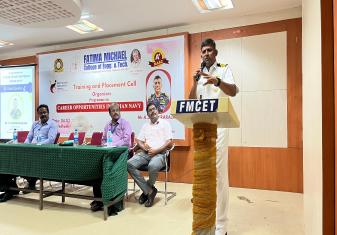 पूर्वी नौसेना कमान ने फातिमा माइकल कॉलेज ऑफ इंजीनियरिंग एंड टेक्नोलॉजी, मदुरै में जागरूकता सत्र आयोजित किया