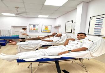 INS TUNIR, IN COLLABORATION WITH DY PATIL HOSPITAL, ORGANISED A BLOOD DONATION CAMP