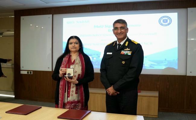 INDIAN NAVY AND SHIV NADAR UNIVERSITY SIGNED AN MOU