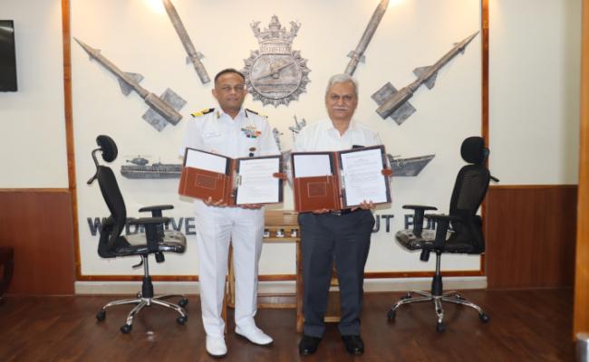 INS Kalinga  Signs an Addendum to The MoU Between Indian Navy, NWWA and GITAM University